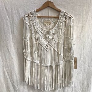 NWT Ralph Lauren Denim Supply Macrame Top Sz L